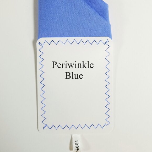 New - Periwinkle Blue Cotton Pre-Folded Pocket Square Handkerchief Insert - Picture 4 of 6